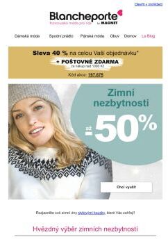 Zimní trendy se slevami až -50 %