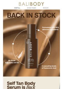 It’s BACK: Self Tan Body Serum
 🏃🏽‍♀️