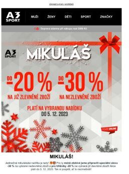 MIKULÁŠ! Slevy až 30 %!