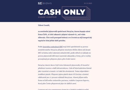 Cash Only: Účet za zestátňované plynovody roste. Připlatí si spotřebitelé.