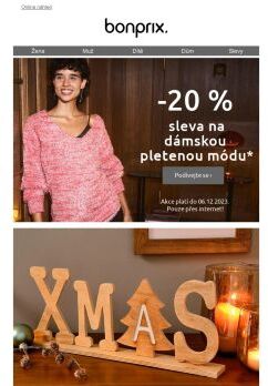 Získejte až 20% slevu na pletenou módu