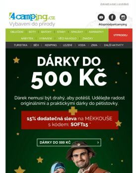 ➡ Dárky do 500 Kč + 15% sleva na měkkouše