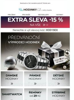 EXTRA sleva 15 % na VŠECHNO! U toho prostě chcete být!
