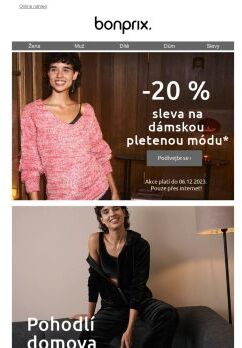 Poslední šance: 20% sleva na pletenou módu