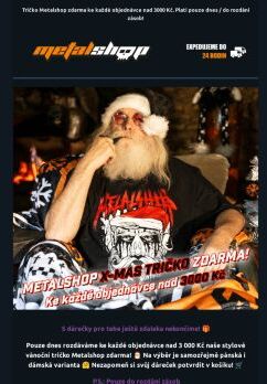 METALSHOP X-mas TRIČKO ZDARMA!