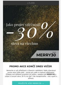 Ušetřete 30 % s kódem MERRY30