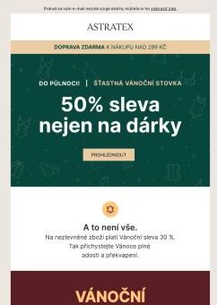 Pozor⏲️ 50% slevy Šťastné stovky končí o půlnoci!