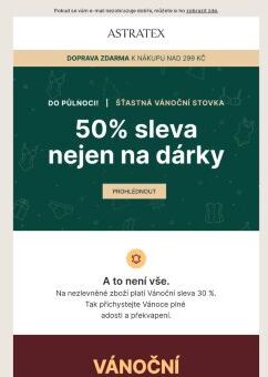 Pozor⏲️ 50% slevy Šťastné stovky končí o půlnoci!