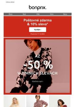 Dnes naposledy: 10% sleva + poštovné zdarma