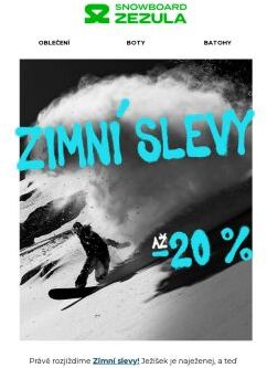Zahajujeme Zimní slevy až 20 % ❄️