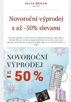 Novoroční výprodej s až -50% slevami