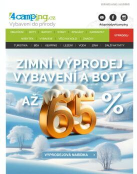 ➡ Zimní výprodej - až 65% slevy na outdoorové vybavení a boty