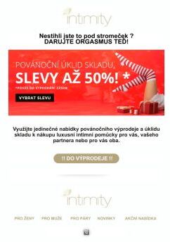 Povánoční úklid skladu - slevy až 50%