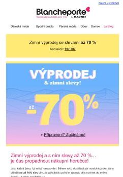 Vážený zákazníku, zimní MEGA výprodej startuje!