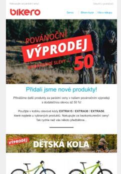 🤩 Dodatečné slevy až 50 % v povánočním výprodeji bikero! 🛒
