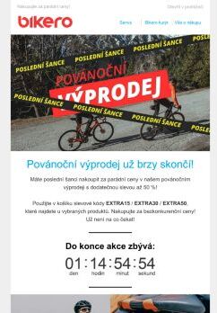 🤩 Dodatečné slevy až 50 % v povánočním výprodeji bikero! 🛒