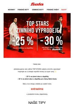 Největší TOP STARS zimního výprodeje! 🌟