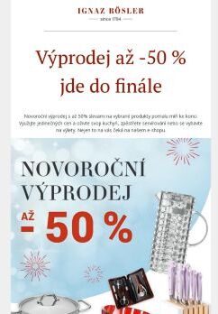 Výprodej až -50 % jde do finále