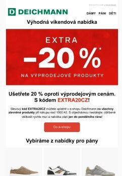 -2️⃣0️⃣ % EXTRA na celý výprodej! Jen o víkendu! 📢💥