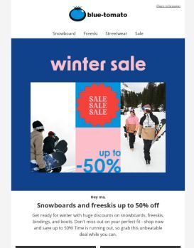 Winter Sale: Snowboards & Freeskis