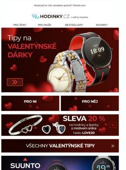 Valentýn se blíží ♥ Sleva 20 % na hodinky a šperky s motivem srdce
