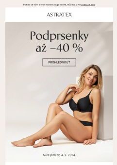 Podprsenky až −40 %.