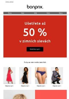 Až -50 % v zimních slevách