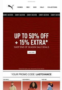 Up To 50% OFF + 15% EXTRA*