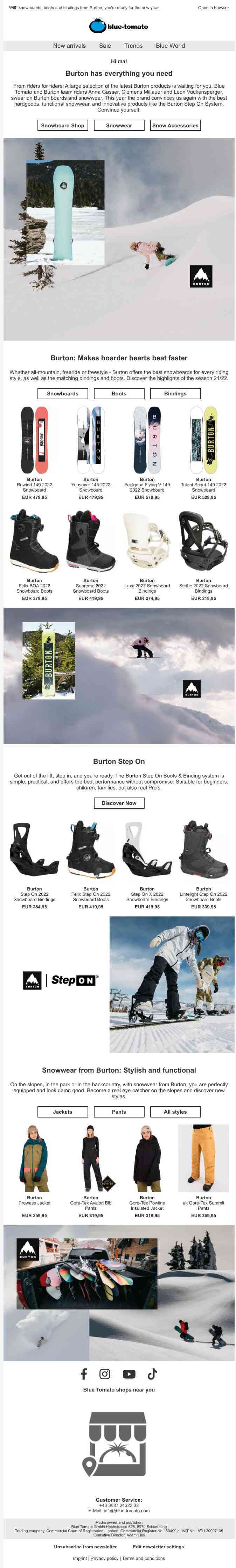 Burton: Snowboards and Snowwear 21/22