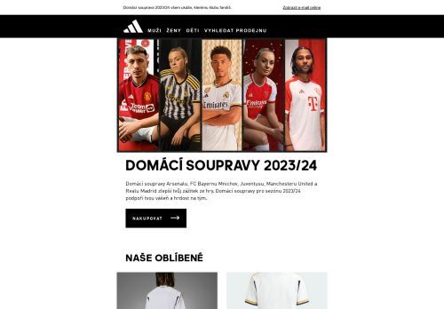 TVOJE DOMÁCÍ SOUPRAVA ADIDAS 2023/24