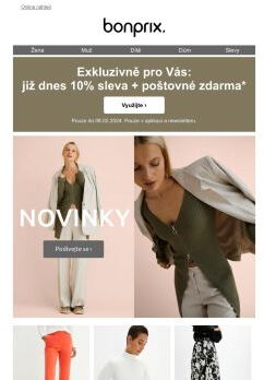 Exkluzivně pro Vás -10 % + poštovné zdarma