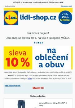 lidl-shop.cz | Využijte slevu 10 % na vše z kategorie MÓDA. 👔👗