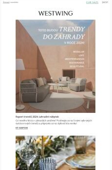 Report trendů: outdoorový nábytek 2024