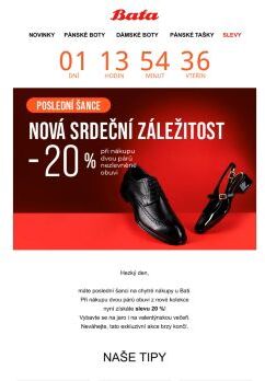⌛ Poslední šance! | - 20 % při nákupu dvou párů obuvi