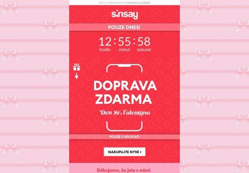 Valentýnská Doprava zdarma 💌