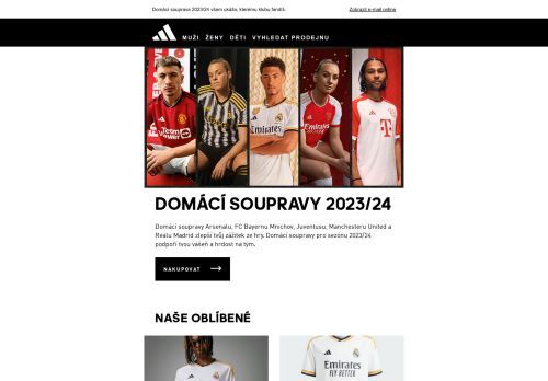 TVOJE DOMÁCÍ SOUPRAVA ADIDAS 2023/24