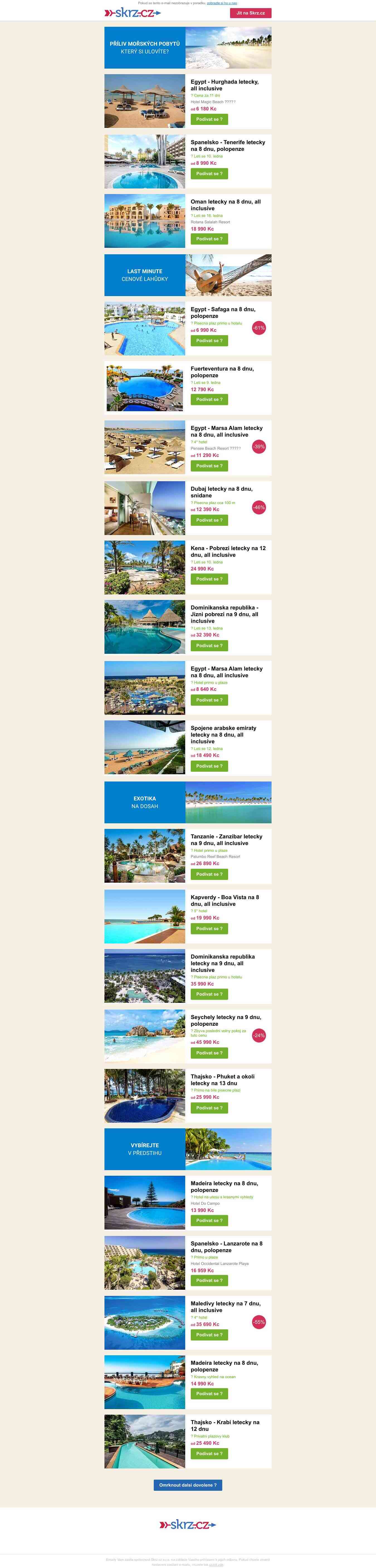 🌴 11 dní v
 Egyptě za 6 180 Kč s all inclusive i
 luxusní exotika za hubičku ►