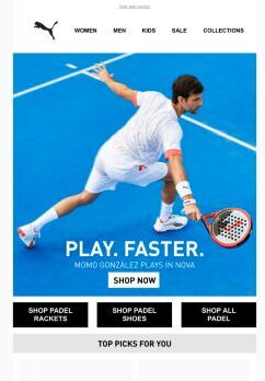 Padel with PUMA: Rackets, Shoes & Clothes
