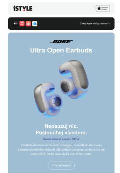Novinka Bose Ultra Open Earbuds
