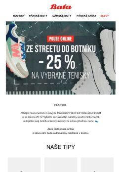 💥 Tenisky se slevou 25 %! Vyber si nové trendy kousky za super cenu! 👟