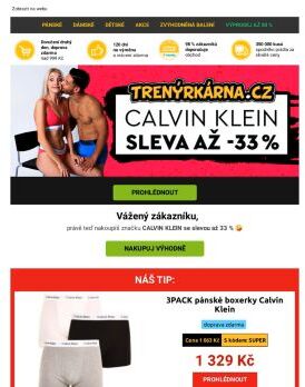 Calvin Klein až -33 % 😍