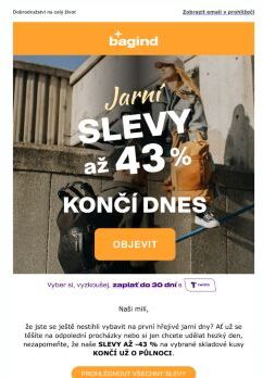 Sleva až -43 % na vybrané skladovky končí u půlnoci ⚡️🫵🏻