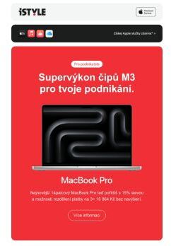 MacBook Pro s 15% slevou a platbou na 3krát