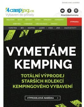 ➡ VYMETÁME KEMPING - slevy až 70 %