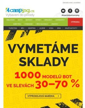 ➡ VŠE MUSÍ PRYČ - 1000 modelů BOT ve slevách 30-70 %