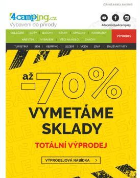 ➡ VYMETÁME SKLADY - TOTÁLNÍ VÝPRODEJ -  slevy až 70 %