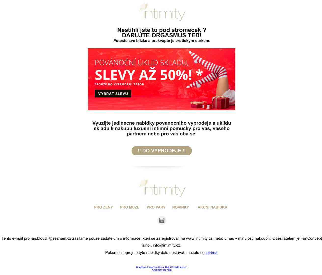 Povánoční úklid skladu - slevy až 50%