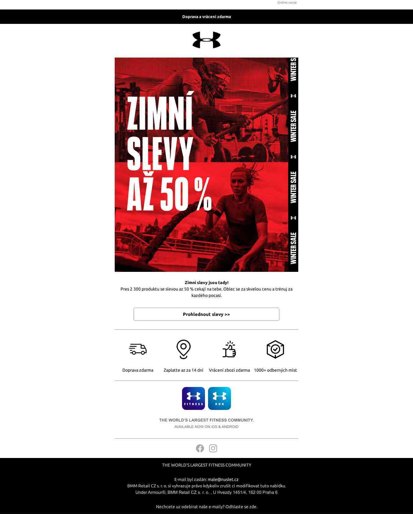 Zimní slevy až 50 %