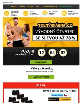 VÝHODNÝ čtvrtek až -78 % 🤩