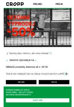 📢 Až -50 % v Cropp! 📣